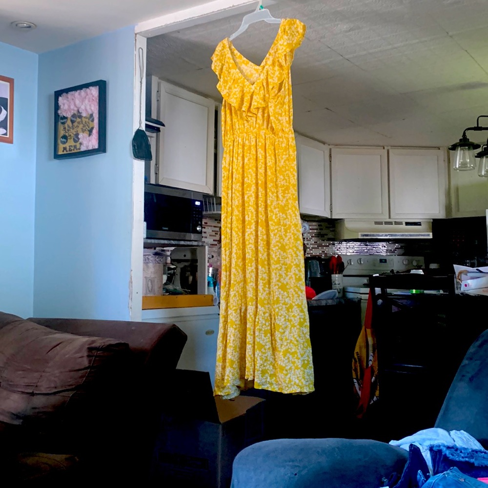 Yellow flower dress